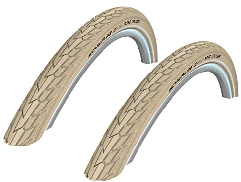 Road Cruiser 01022809C2 2x Schwalbe Fahrradreifen Creme mit Reflex 42-622