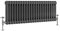 Warmehaus - Traditional Cast Iron Style Anthracite Double Column Horizontal Radiator 300 x 1010mm - Perfect for Bathrooms, Kitchen, Living Room