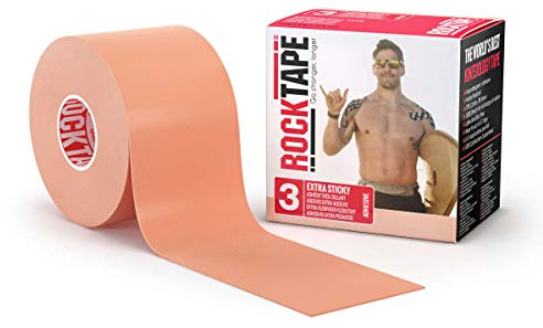 RockTape H20 Bande de kinésiologie Beige 5 cm x 5 m Unisex-Adult, 5cm x 5cm
