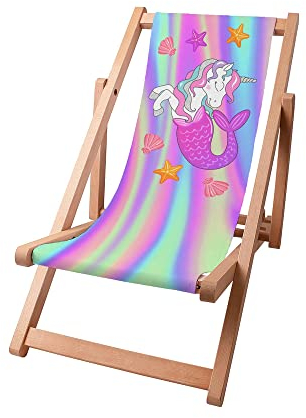 DreamRoots Kinder Liegestuhl Outdoor, Klappbarer Gartenstuhl für Draußen, Faltbarer Campingstuhl mit Waschbarem Bezug aus 100% Polyester bis zu 130 kg