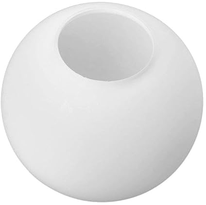 Glasschirm Lampe Ersatz 15cm mattiertes weißes Glas Globe Lampenschirm Abdeckung Opal Kugel für moderne Pendelleuchte 6,5 cm Glatte Öffnung (ohne Gewindelippe) Nur Schirm, ohne Befestigungsmaterial