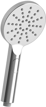 JOHO Soffione doccia a pioggia grande con 3 tipi di getto, doccetta rotonda in ABS, soffione doccia con funzione anticalcare cromato D12CP