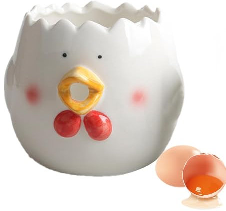 Separatore uova, separatore per uova, per tuorli, in ceramica, pratico separatore per uova crude