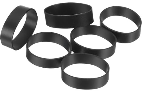 QUARKZMAN 50Pcs Bandas de Goma de Silicona, Anillos de Goma de 15x5mm Lazos de Cables Elásticos Fuertes Bandas Antideslizantes para Envolver Cables Bolsas, Negras