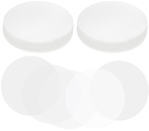 PATIKIL 1.7in (44mm) Badge Film, 200 Pcs Transparent Circle Mylars Plastic Badge Protective Film for 1.3 Inch 32mm Round Badge Button Maker Supplies DIY Arts Crafts