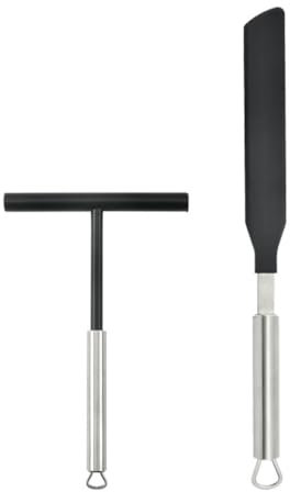 Limtula Stainless Steel Crepes Spreader and Spatula Combo Perfect Crepes Distributor for Baking Enthusiasts and Home Cooks