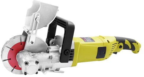 Wall Chaser with Dust Extractor, Electric Wall Chaser Grooving Cutting Machine, 4000W Wall Slotting Machine with 5 Removable Blades, Adjustable Cutting Depth & Width for Brick Marble and Floors