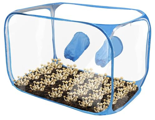 Krmoau Mushroom Still Air Box, Mushroom Grow Box, pieghevole per crescere, stazioni di coltivazione, set per appartamenti urbani