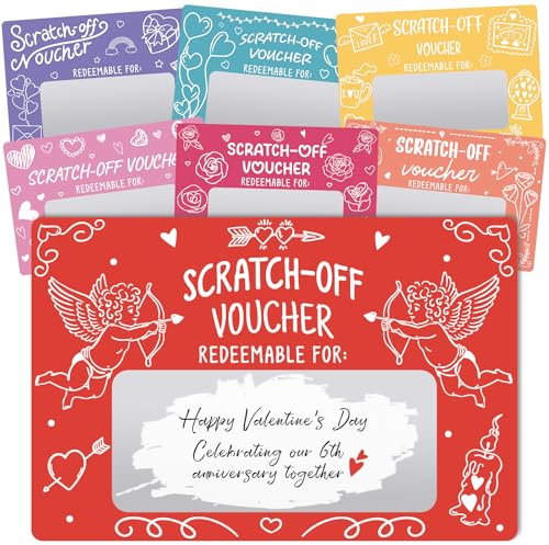 Sealmic 24Pcs Valentine's Day Scratch Off Date Night Ideas Cards Romantic Scratch Arts Anniversary Couple for Boyfriend Girlfriend Wife Husband Him Her Engagement with Envelop Manual