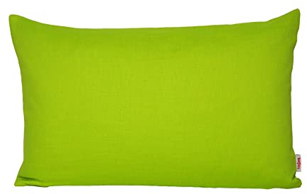 beties Farbenspiel Kissenhülle ca. 30x50 Baumwolle-Serie in Uni-Farben (apfelgrün)