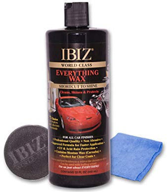 IBIZ® World Class Car Wax - 32oz Professional Grade, Premium Carnauba Car Wax for Ultimate Shine, Deep Gloss and Advanced Protection. Hydrophobic Top Coat - Safe For All Automotive Finishes.