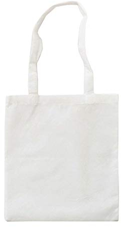 Bags by Jassz Stoffbeutel aus Baumwolle mit langen Henkeln (ca. 38 x 42 cm, Weiß)