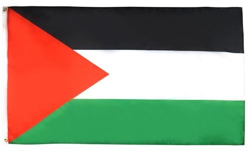 AZ FLAG - Drapeau Palestine - 150x90 cm - Polyester léger - Drapeau Palestinien Avec Oeillets Métalliques Intégrés - 80g