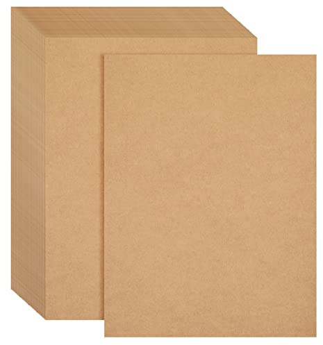 96 Sheets Brown Kraft Cardstock Paper 176GSM for Crafts, Invitations, Menus (8.5 x 11 In)