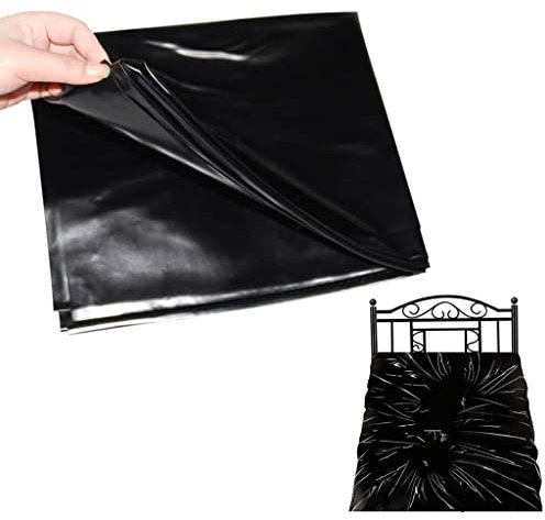 Articoli quotidiani per la casa - Set copriletto in plastica PVC Impermeabile Nero per prevenire la bagnatura del Materasso