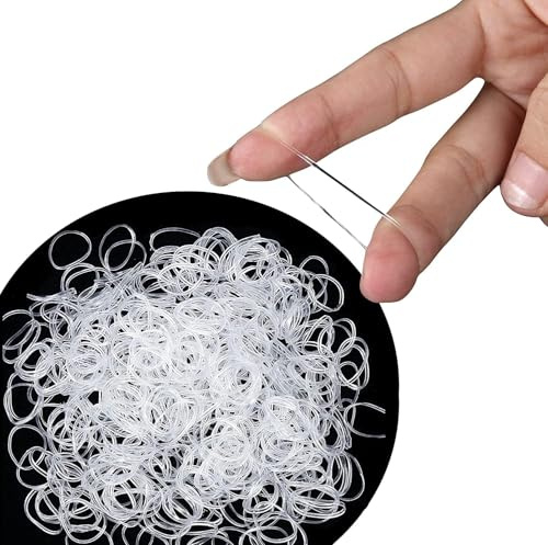Cosy Companions™ 240x Clear Elastic Hair Bands, Elastic Hair Ties, Hair Band, Hair Elastic, Small Hair Bands, Rubber Bands For Hair, Hair Elastics, Small Elastic Bands