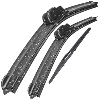 YYGGWL Scheibenwischer Für Toyota Für Yaris MK2 Französisch Gebaut 2011 2010 2009 2008 2007 2006 2005 Windschutzscheibe Scheibenwischer Vorne Hinten Fenster Wischerblätter