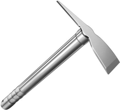 FUNOMOCYA pioche Robuste Outils agricoles désherbage râteau de Plantation Ergonomique Outillage de Jardin dim opc houe de Jardinage compacte Une Petite houe Acier Inoxydable Silver