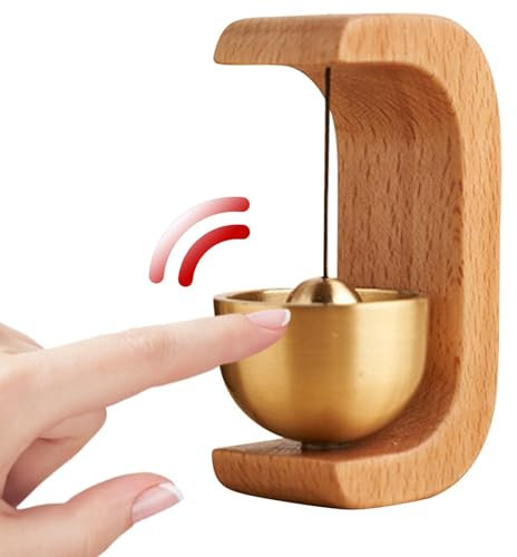 Campanello Magnetico Campanello In Legno Carche Di Ventoo Per Ingresso - Campana Della Porta In Ottone Leggera, Campana Del Proprietario Del Negozio Per L'area D'ingresso, Buona Fortuna Ornamenti