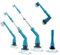 Neu aktualisiert Elektrische Reinigungsbürste für Makita 18V Akku,Electric Spin Scrubber schnurlos mit 130cm verstellbarem Griff, 3 Gang,Wanne und Bodenfliese mopSet für Bad Küche Auto Fußboden ﻿