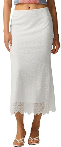 FEOYA lång kjol dam elegant figurnära maxikjol affärspennor kjol casual fritidskjol bodycon fiskstjärt kjol