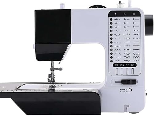 Heavy Duty Industrial Sewing Machine, Portable Embroidery Machine with 38 Built-in Stitches, Night Light, Extension Table for Beginners and Advanced Users