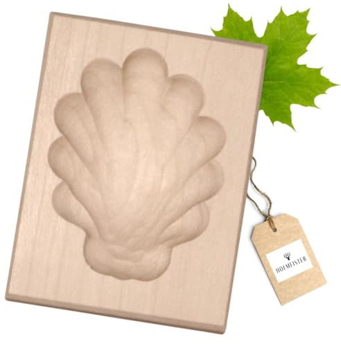 HOFMEISTER® Backform, 6 cm, Motiv Muschel/Bärentatze, aus heimischem Ahorn Holz, 100% Made in Germany