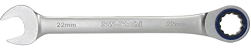 SW-Stål S1595-22 Gaffelringsnyckel 22 mm - Ringspärrnyckel med 72 Tänder