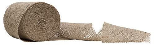 Windhager Winter Busta di iuta Tessuto di juta Nastro decorativo, 10 cm x 25 m, naturale, 06439