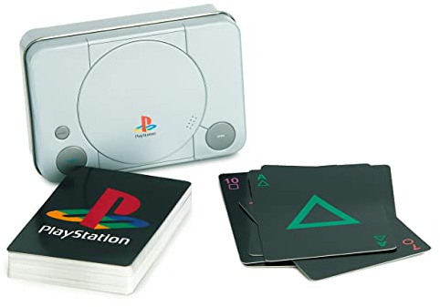 Paladone PP4137PS Playstation spelkort och konsol Tin – standarddäck för spelare