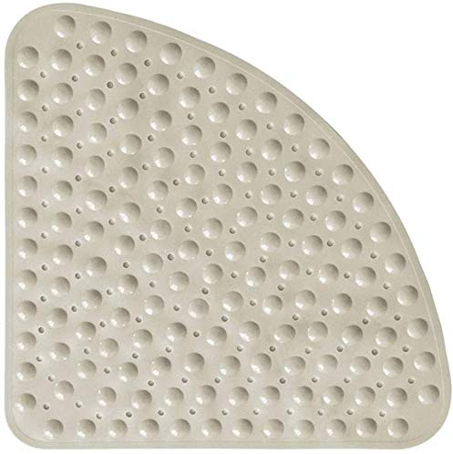 XM-ZHHY Sector Tapis de Douche d'angle en Caoutchouc, Tapis de Bain antidérapant Quadrant Tapis antibactérien avec ventouses pour Douche ou Baignoire, Tapis de Bain antidérapant, 54x54cm