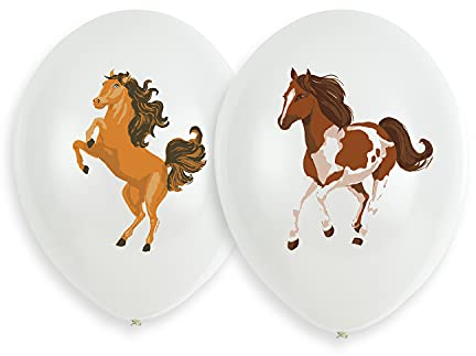 amscan 6 palloncini in lattice pony cavalli, fiori 27,5 cm