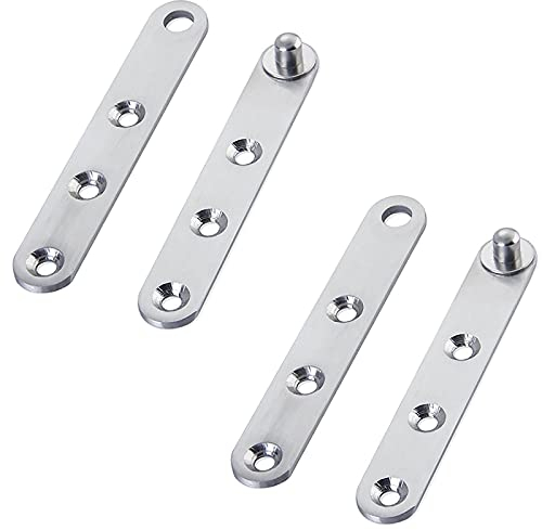 Bisagras de puerta para puerta, 2 pares de bisagras giratorias de 360 grados de acero inoxidable ocultas para puerta de armario o zapatero.