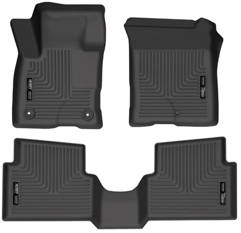 Husky Liners Weatherbeater Floor Mats | Fits 2022-2026 Ford Maverick (EcoBoost Gas Model Only) | Front & 2nd Row, 3-pc Black - 95051