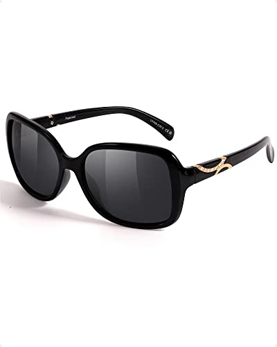 SIPHEW Sonnenbrille Damen Polarisiert Vintage Groß Polarisierend Brille
