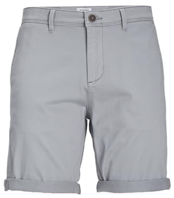 JACK & JONES Pantaloncini Chino Uomo, Grigio, L
