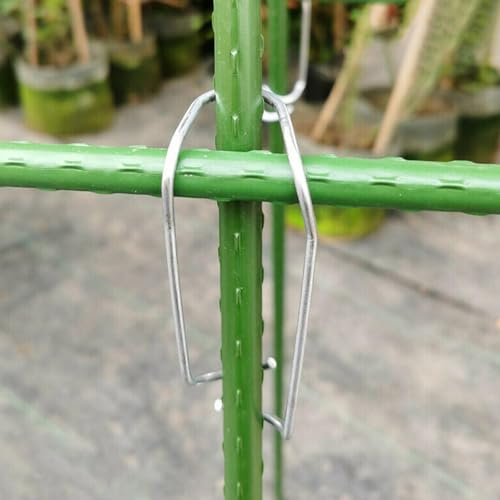 Pflanzenspalier Verbindungsschnallen - 50 Stück Montagewerkzeug für Kletterrohrstützen - Pflanzenstützclips für Gartenarbeit - Pflanzengitter Verbindungsschnallen für Balkon Garten Dach Gemüsegarten