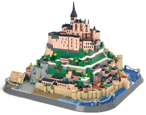 Oichy Blocs de Construction architecturaux modèle Mont Saint-Michel - Jeu de Construction - Boîtes de Construction créatives de renommée Mondiale pour garçons et Filles (1392 pièces)