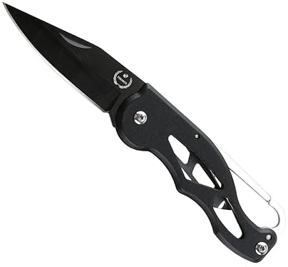 TINA&CO mini COLTELLO Pieghevole, ergonomico e portatile per tutti i tipi di attività all'aperto, con moschettone di sicurezza e clip da cintura per il trasporto.
