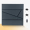 HOMEDEMO Briefkasten Anthrazit, Wandbriefkasten mit Zeitungsfach und Dämpfer RAL 7016, 2 Schlüssel abschließbar, Wasserdichter Moderner Postkasten