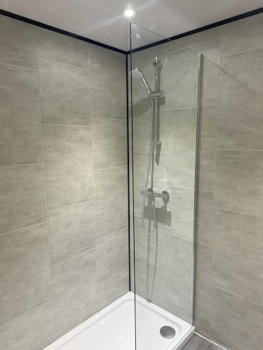 DBS Multi Grey Large Tile Effect PVC Wall Panel Shower Cladding (5 Panels)