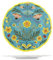H&H, Set 6 Piatti Frutta in Melamina Decorata – Collezione Blossom, Ø 23 cm, Motivo Floreale e Bordo Colorato, Resistenti, Infrangibili, Ideali per Esterno, Campeggio, Giardino, Terrazzo, Camper