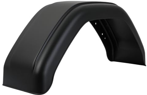 DE HAAN Parafango singolo da 14 a 15 pollici in plastica robusta per rimorchio auto 750 x 220 mm passaruota con fori per un'ottima protezione contro fango e sassi duri