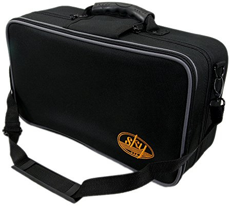 Sky Bb Clarinet Lightweight Case with Shoulder Strap Exterior Pocket