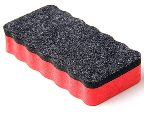 Unbekannt Whiteboard Löscher Schwamm magnethaftend 110X52mm fein (rot, 10er Vorteilspack)