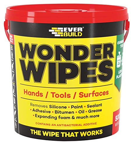 SIKA - Wonder Wipes Multi-Use Cleaning Wipes for the Building Trade - Specially Formulated to Clean Hands, Tools and Surfaces - 500 Wipes