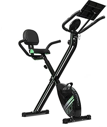 Cecotec Klapp-Heimtrainer mit 2,5 kg Schwungrad X-Bike Pro. Silence Fit System, Rückenlehne, verstellbarer Lenker und Sattel, Pulsmesser, LCD-Bildschirm, Räder, maximales Gewicht 100 kg