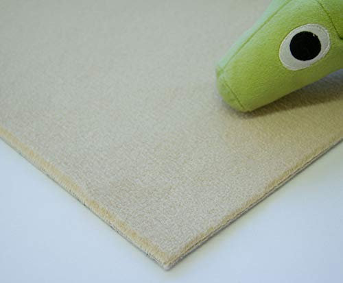 Steffensmeier Velours Teppichboden Palena Meterware | Auslegware für Kinderzimmer Wohnzimmer Schlafzimmer | Beige, Größe: 100x200 cm