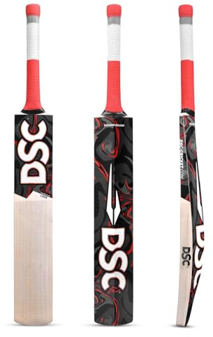 DSC Lava Cricket Bat för män och pojkar (beige, storlek -3) | Material: Kashmir Willow | Lätt | Gratis skydd | Redo att spela | För mellanspelare | Perfekt för läderboll