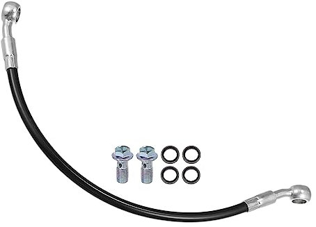 QUARKZMAN Motocicletta Idraulica Freno Linea Olio Flessibile Tubo 30cm Nero 1 Set